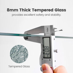 Emke Wall Mounted Glass Shelf, Glass Floating Storage Shelf, 480X92X8mm - thumbnail 3