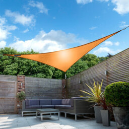 Kookaburra 3.6M Triangle Waterproof Orange Garden Patio Sun Shade Sail Canopy 98% Uv Block With Free Rope - thumbnail 2