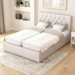 Aspire Olivier Electric Adjustable Bed Upholstered With Pocket Sprung Mattress Uk Made, Plush Light Silver, Size King - thumbnail 2