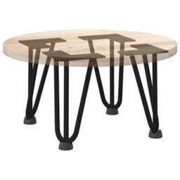Berkfield Hairpin Legs For Coffee Table 4 Pcs Black 20 Cm Solid Steel - thumbnail 8