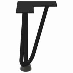 Berkfield Hairpin Legs For Coffee Table 4 Pcs Black 20 Cm Solid Steel - thumbnail 6