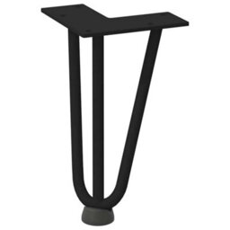 Berkfield Hairpin Legs For Coffee Table 4 Pcs Black 20 Cm Solid Steel - thumbnail 4