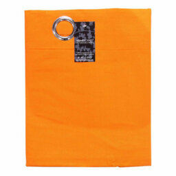 Homescapes Plain Orange Cotton Eyelet Curtains 117 X 137 Cm - thumbnail 4
