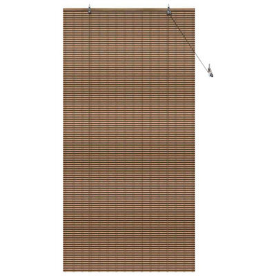 Berkfield Modern Window Blind With Curtains Manual Brown 100 X 220 Cm Bamboo - image 1