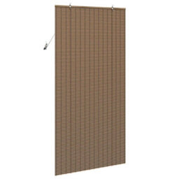 Berkfield Modern Window Blind With Curtains Manual Brown 100 X 220 Cm Bamboo - thumbnail 4