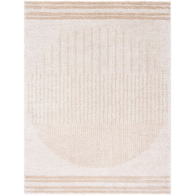 Livabliss Fossay Shaggy-Washable Beige Brown Green Grey Global High Pile Living Bedroom Rug 120 X 170 Cm Easy Care, Non Shedding - image 1