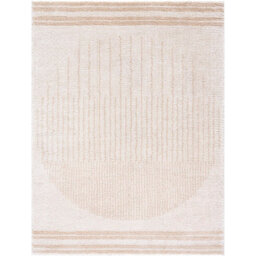 Livabliss Fossay Shaggy-Washable Beige Brown Green Grey Global High Pile Living Bedroom Rug 120 X 170 Cm Easy Care, Non Shedding - thumbnail 1