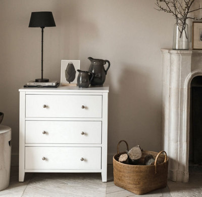 Statement Furniture Brooklyn White 3 Drawer Chest Of Drawers - image 1