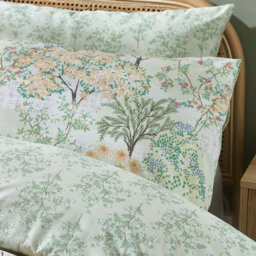 Catherine Lansfield Forest Blossom Reversible Duvet Cover Set With Pillowcases Green - thumbnail 3