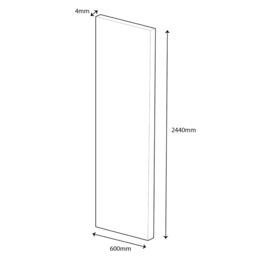 Splashwall Alloy Bathroom & Wet Room Decorative Panel (H)2440mm (W)600mm - Matt Terra Light - thumbnail 4
