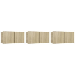 Berkfield 5 Piece Tv Cabinet Set Sonoma Oak Engineered Wood - thumbnail 5