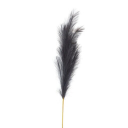 Hill Interiors Grey Large Faux Pampas Grass Stem - thumbnail 1