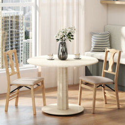 Gainoom Set Of 2 Folding Beige Dining Chairs Space-Saving Upholstered Kitchen Chair With Soft Padded Seat Cushion - thumbnail 6