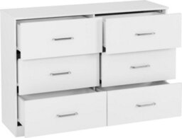 Seconique Dakota 6 Drawer Chest Of Drawers White - thumbnail 5