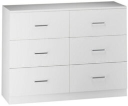 Seconique Dakota 6 Drawer Chest Of Drawers White - thumbnail 2