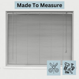 Caecus Blinds Caecus Made To Measure Aluminium Venetian Blind Silver 135Cm X 210Cm