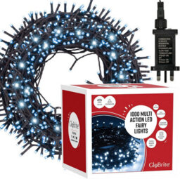 Globrite 100M 1000 Led Fairy Lights Cool White Plug In Indoor Outdoor String Lights With 8 Modes - thumbnail 1