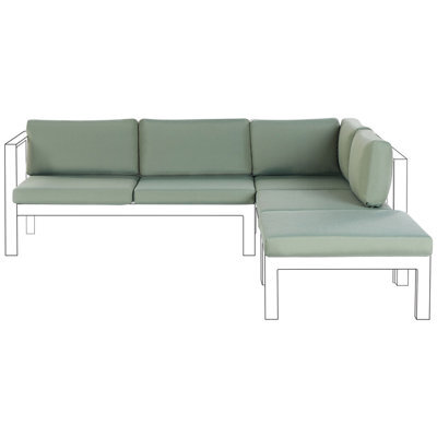 Beliani Outdoor Cushion Cover Set Messina Green - image 1