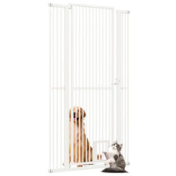 Costway 171Cm Extra Tall Pet Gate Heavy-Duty Metal Cat Gate W/ 77Cm-104Cm Wide Opening - thumbnail 3