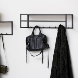 Furniture To Go Seaford Black Metal Coat Rack With Oak Top - thumbnail 5