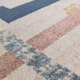 The Rug Edit Viva Geometric Grid Multi Colour Living Room Rug - 120X160Cm - thumbnail 7