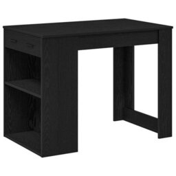 Berkfield Desk With Drawer And Shelf Black Oak 102X62X77.5 Cm Engineered Wood - thumbnail 2