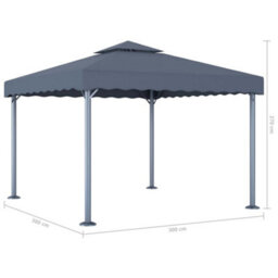 Berkfield Classic Gazebo 300X300 Cm Anthracite Aluminium - thumbnail 4