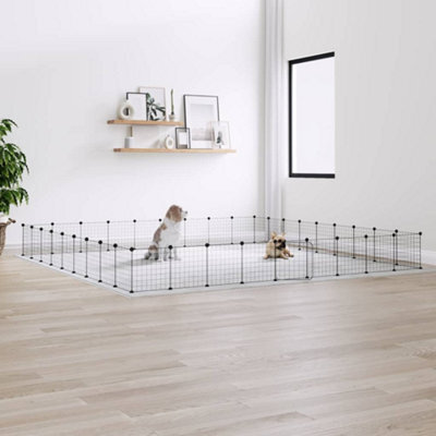 Walplus 36-Panel Pet Cage With Door Black 35X35 Cm Steel - image 1