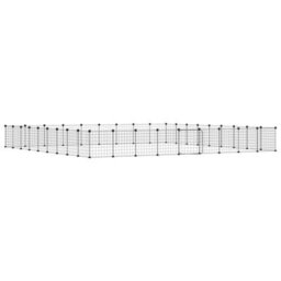 Walplus 36-Panel Pet Cage With Door Black 35X35 Cm Steel - thumbnail 2