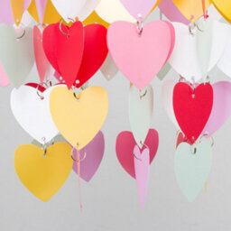 Valuelights Children's Multi-Coloured Pretty Hearts Bedroom Nursery Ceiling Light Shade (D)23Cm - thumbnail 3