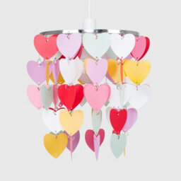 Valuelights Children's Multi-Coloured Pretty Hearts Bedroom Nursery Ceiling Light Shade (D)23Cm - thumbnail 4