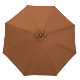Rinse Bathrooms Outdoor Patio Garden Parasol 2.7M Sun Shade Umbrella Canopy W/crank Tilt Uv Protection Coffee - thumbnail 3