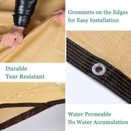 Beige 4Mx4M Shade Sail Uv Resistant Breathable - thumbnail 3
