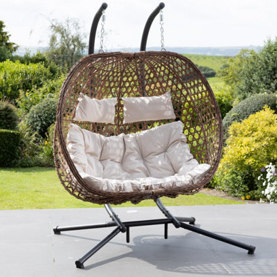 Beauchamp Swinging Double Garden Seat - Cream - image 1