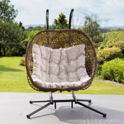 Beauchamp Swinging Double Garden Seat - Cream - thumbnail 2