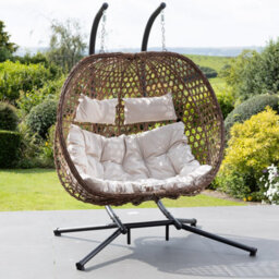Beauchamp Swinging Double Garden Seat - Cream - thumbnail 1