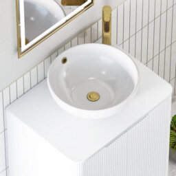 Royal Bathrooms Avenza 600mm Matte White Wall Hung Bathroom Countertop Vanity Unit 1 Drawer With Breeze Basin - thumbnail 7