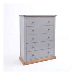 Cabinet Bits Bicarri 5 Drawer Chest Of Drawers Brass Knob - thumbnail 2
