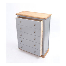 Cabinet Bits Bicarri 5 Drawer Chest Of Drawers Brass Knob - thumbnail 4
