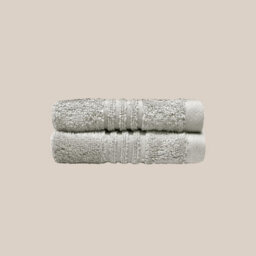 Misona Ultra Soft Bamboo Face Cloths Pack Of 2 - Silver Grey