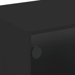 Berkfield Coffee Table With Glass Doors Black 68X50X42 Cm - thumbnail 9