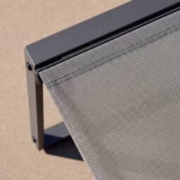 Sweeek - Steel And Textilene Garden Table + 4 Seats Anthracite 125X59.5X74 Cm - Tavena - thumbnail 8