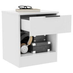 Lassic Vida Designs Trega White 1-Drawer Bedside Chest With Smooth Glide Drawer, (H)4100 X (W)3900 X (D)2800 mm - thumbnail 8