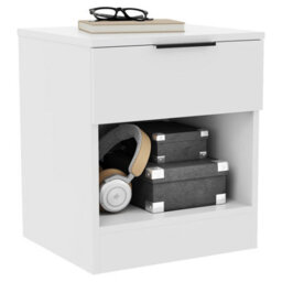 Lassic Vida Designs Trega White 1-Drawer Bedside Chest With Smooth Glide Drawer, (H)4100 X (W)3900 X (D)2800 mm - thumbnail 9