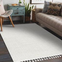 RugsX Carpet Sevilla Pc00B Stripes White Fringe Berber Moroccan Shaggy 180X270 Cm - thumbnail 4