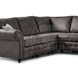 Furnishings For Less UK Oakland Charcoal Chesterfield 4 Seater L Shape Large Corner Sofa - thumbnail 2