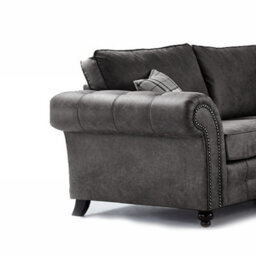 Furnishings For Less UK Oakland Charcoal Chesterfield 4 Seater L Shape Large Corner Sofa - thumbnail 4