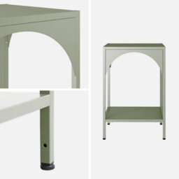 Sweeek - Bedside Table Industrial-Style Steel Soho Light Green 35X35X52 Cm - thumbnail 5