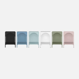 Sweeek - Bedside Table Industrial-Style Steel Soho Light Green 35X35X52 Cm - thumbnail 2