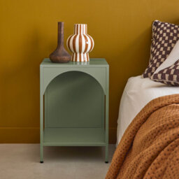 Sweeek - Bedside Table Industrial-Style Steel Soho Light Green 35X35X52 Cm - thumbnail 7